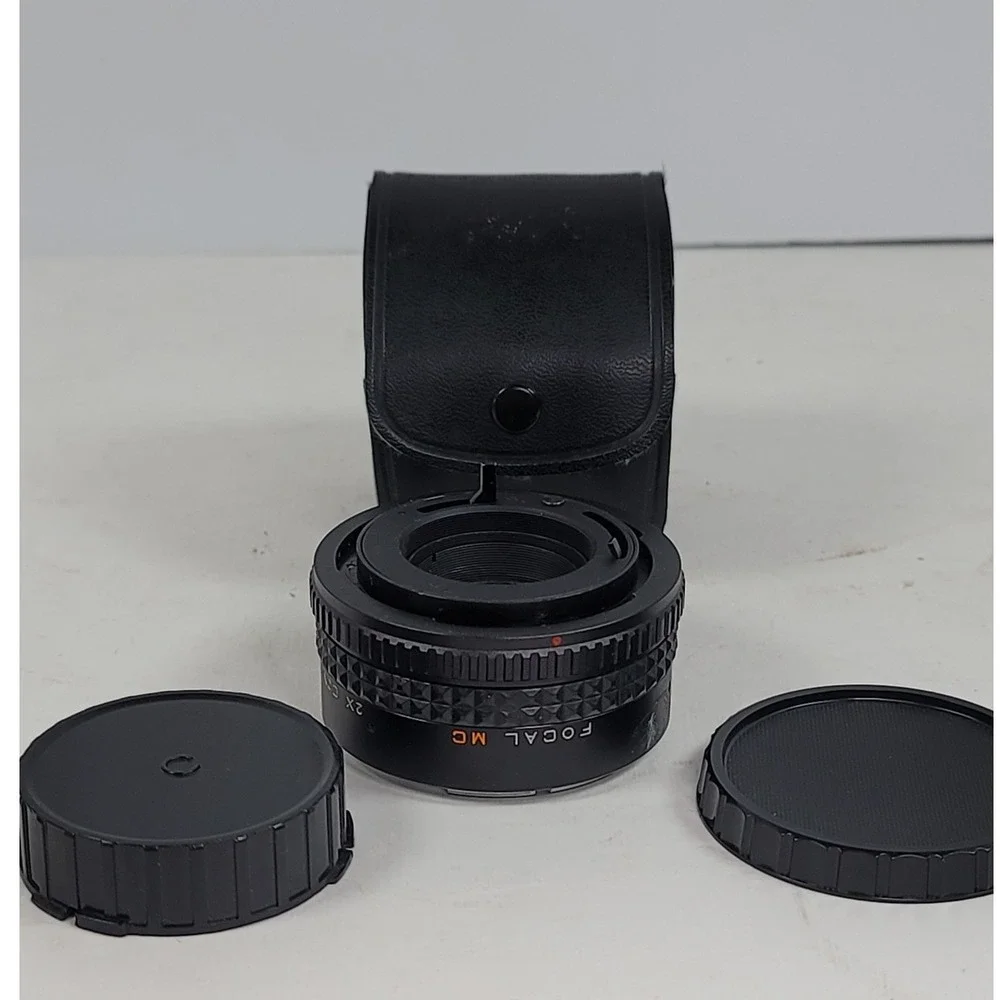 Focal MC 2X Converter for Canon FD Mount CA Made in Japan with Case and Caps